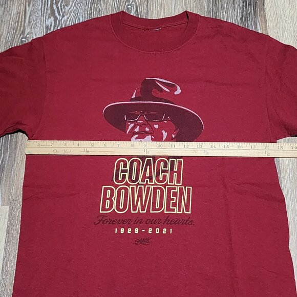Coach Bobby Bowden Tribute T-Shirt 1929-2021 FSU Seminoles Red Size Small S - Picture 6 of 7